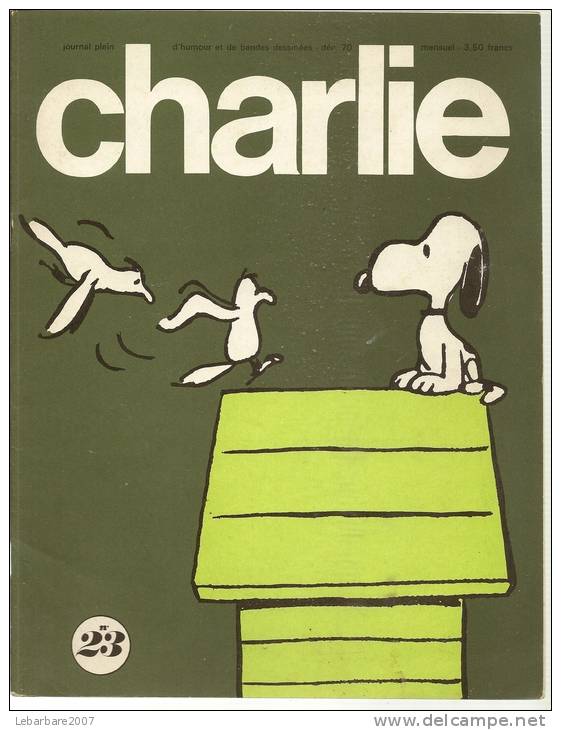 CHARLIE  N° 23    Couverture   SCHULZ - Autre Magazines