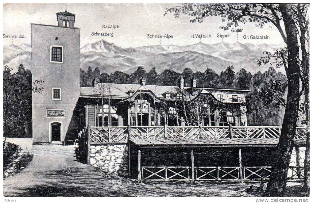 1905 BADEN Bei Wien, Schutzhaus Am Hohen Lindkogel, 200 Kronen Frankierung, Stempel Vom Schutzhaus "Eisernes Tor" ... - Baden Bei Wien