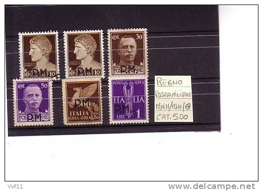 REGNO  POSTA MILITARE PM MNH-MLH-USED - Posta Militare (PM)