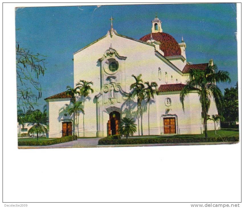 B63484 Coral Gables, Florida St Theresa's Church Used Good Shape Back Scan At Request - Miami
