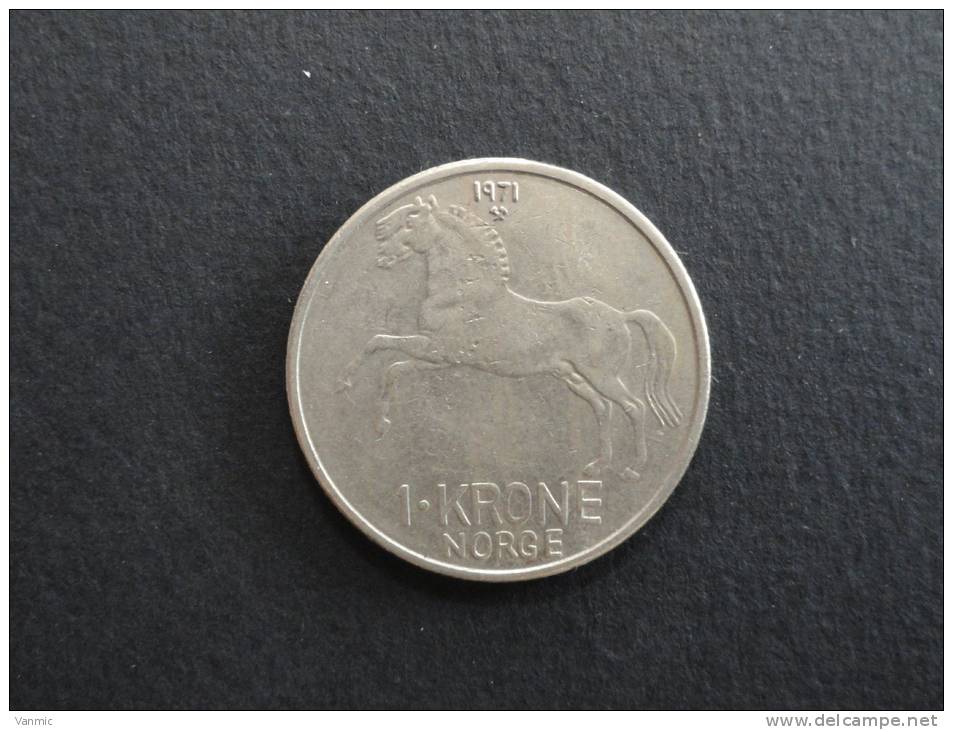1971 - 1 Krone - Norvège - Norway - Norvège