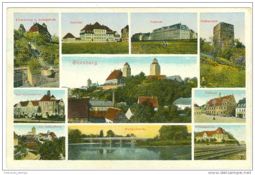Eilenburg, AK Mit 10 Kleinen Ansichten, Um 1910/20 - Eilenburg