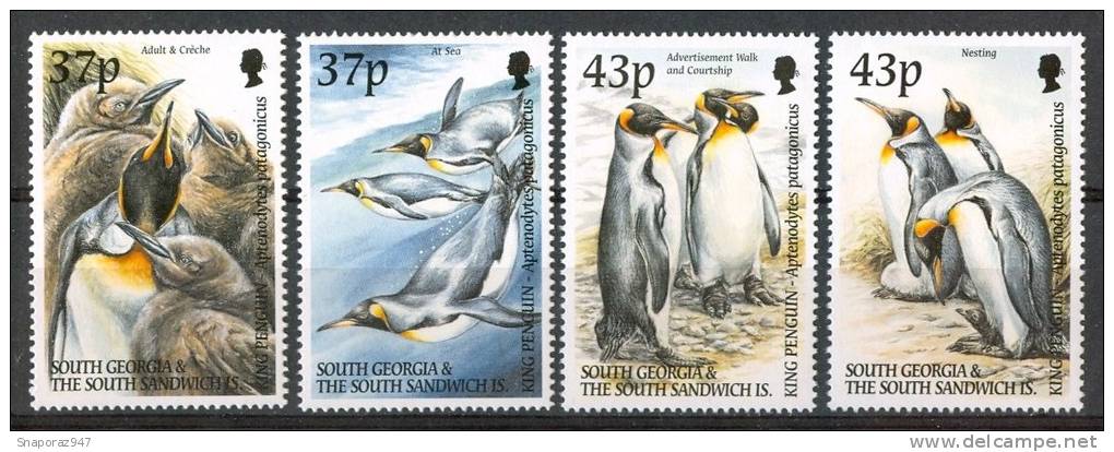 2000 South Georgia Pinguini Penguins Uccelli Birds Vogel Oiseaux Set MNH** B505 - Pingouins & Manchots
