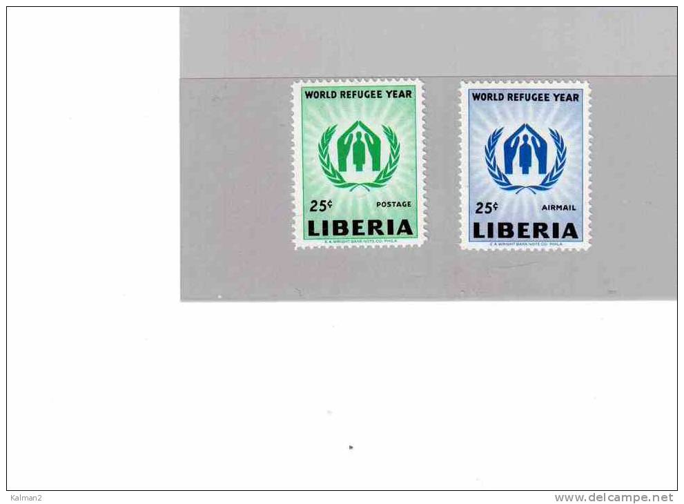 XX2965  -  LIBERIA  NUOVA**    CAT. Y.T. Nr.  366 + A.120 - Refugees