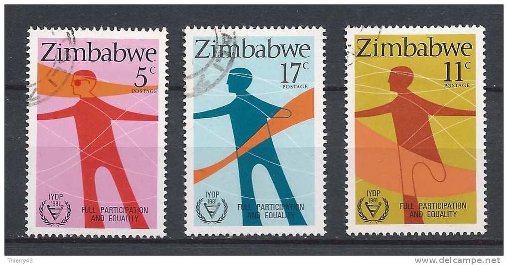 Zimbabwe 1981 - Year Of Disabled Persons, 3 V. - Y&amp;T 25-27  Mi. 251-53   Used, Oblitéré, Gest. - Zimbabwe (1980-...)