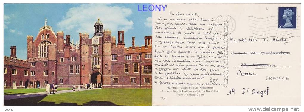 CPM  Du MIDDLESEX - HAMPTON COURT PALACE -  ANNE BOLEYN'S GATEWAY - 1968 N° P 4 - Middlesex