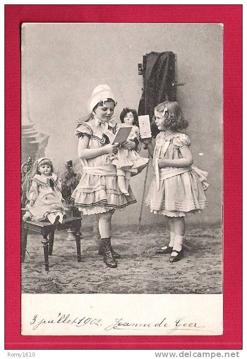 Enfants Et Poupées + Appareil Photo. Carte Superbe, Envoyée En 1902. Série 3997. - Scènes & Paysages