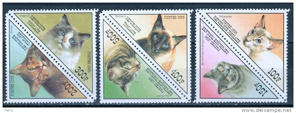 Togo 1999 Cats MNH** - Lot. 810 - Togo (1960-...)