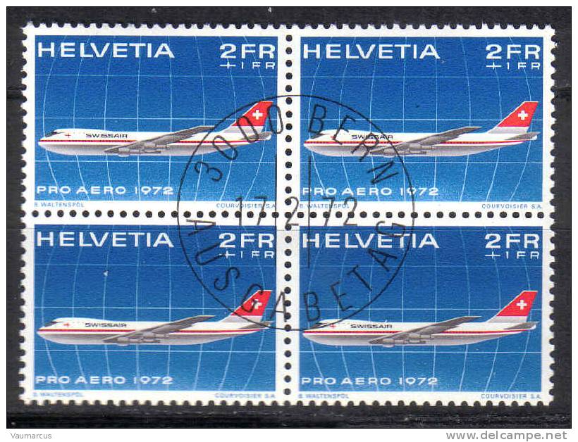 Zu 47 / Mi 968 / YT 47 Bloc De 4 Obl. 1er Jour SBK 10,- - Used Stamps