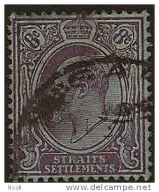 STRAITS SETTLEMENTS 1903 8c KEVII SG 125 U WW148 - Straits Settlements