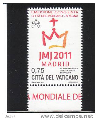 VATICANO 2011 EMISSIONE CONGIUNTA CON LA SPAGNA MADRID - INTEGRO - Unused Stamps