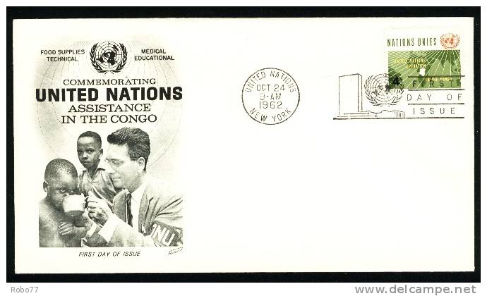 1962 Two FDC Covers. Commemorating United Nations Assistance In The Congo.  (H05c155) - FDC