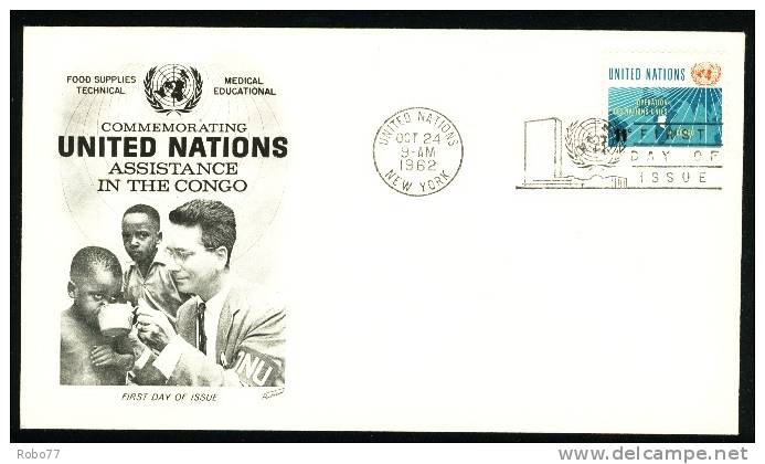 1962 Two FDC Covers. Commemorating United Nations Assistance In The Congo.  (H05c155) - FDC