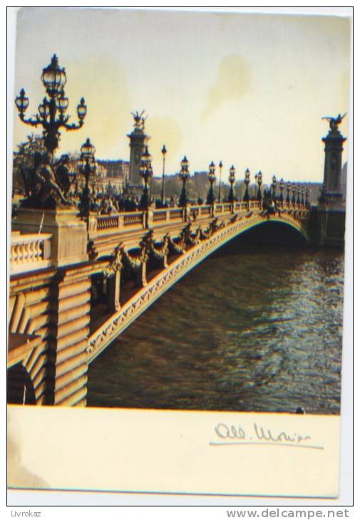 Albert Monier, Le Pont Alexandre III Paris, N° 10083, Editions LPAM, CP Ayant Circulé En 1971 Dans Une Enveloppe - Monier