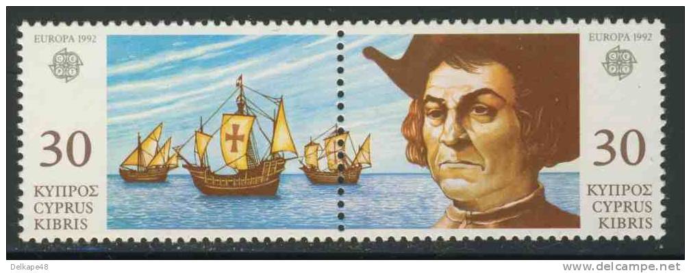 Cyprus Chypre Zypern 1992 Mi 792-793 ** Fleet Of Columbus + Christopher Columbus (1451-1506) - Discovery America - Christoffel Columbus