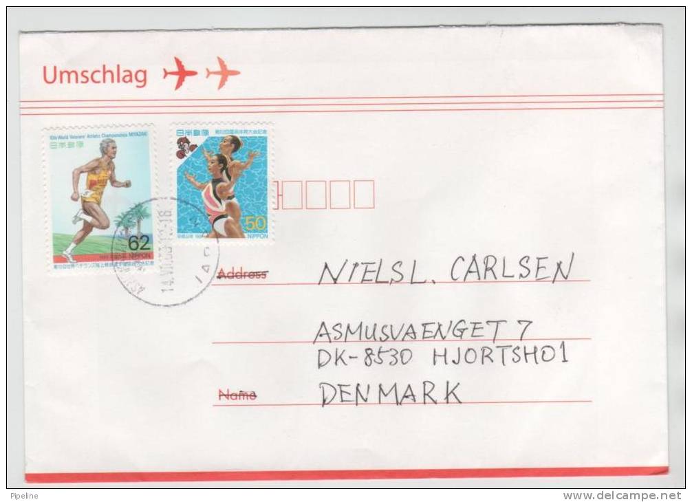 Japan Cover With Topic Stamps Sent To Denmark - Covers & Documents