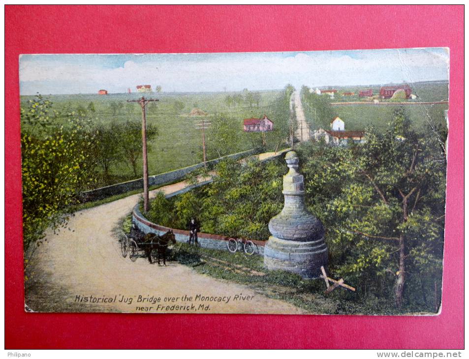 Historical Jug Bridge  Over Monocacy River Near Frederick Md  1921 Cancel  ----- Ref  464 - Andere & Zonder Classificatie