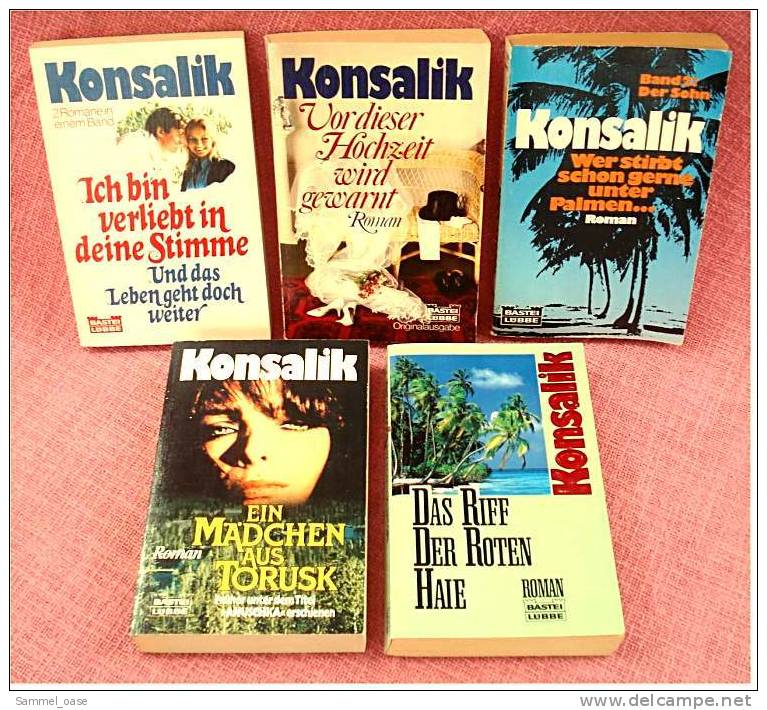 5 Konsalik Taschenbücher = 6 Romane , Ich Bin Verliebt In Deine Stimme  -  Und Das Leben Geht Doch Weiter - Packages