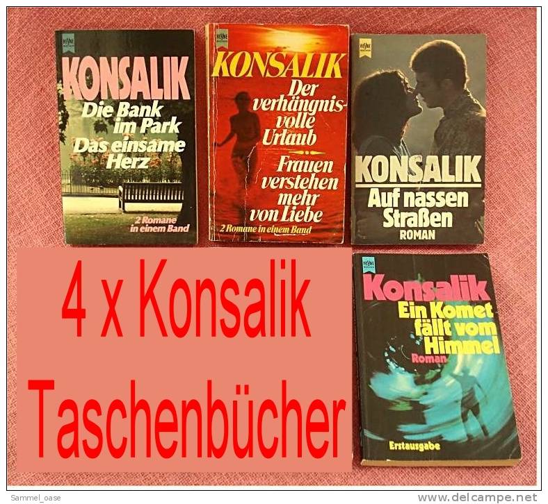 4 Konsalik Taschenbücher = 6 Romane , Der Verhängnisvolle Urlaub - Frauen Verstehen Mehr Von Liebe - Colis