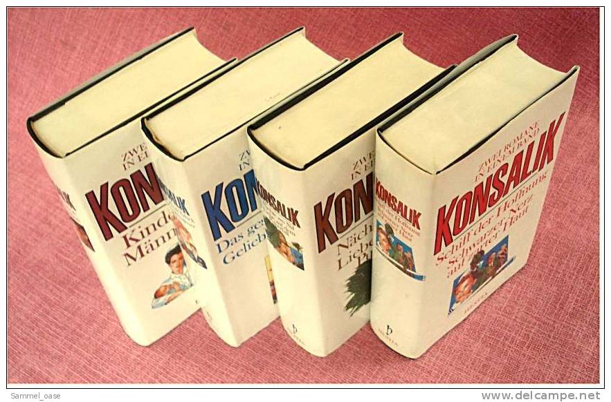 4 Konsalik Bücher = 8 Romane - Gebundene Ausgaben , Schiff Der Hoffnung , Schwarzer Nerz Auf Zarter Haut - Packages
