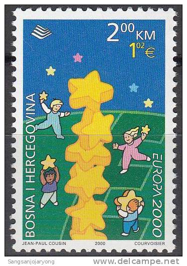 Europa, Bosnia &amp; Herzegovina Sc358 Children, Star Tower, Bambini - 2000