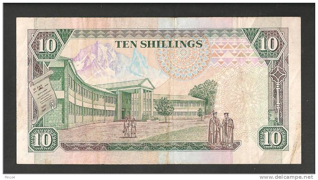 KENYA 10 SHILLINGS 1992 BANCONOTA CIRCOLATA - Kenya