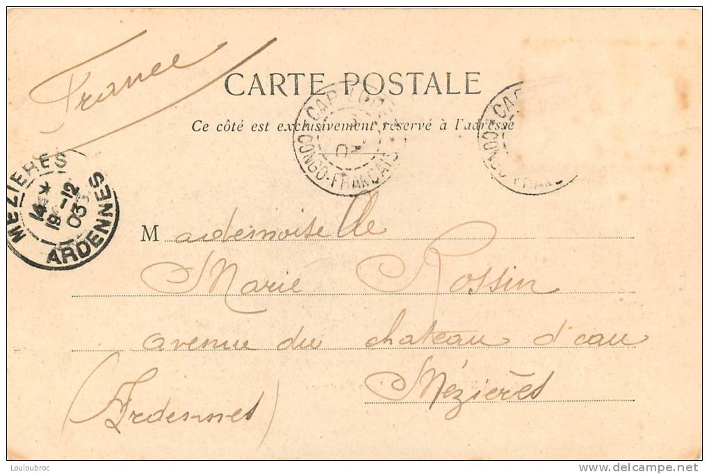 LE KUILU EQUIPE D'UNE PLANTATION  CARTE ENVOYEE DE CAP LOPEZ EN 1903 - French Congo
