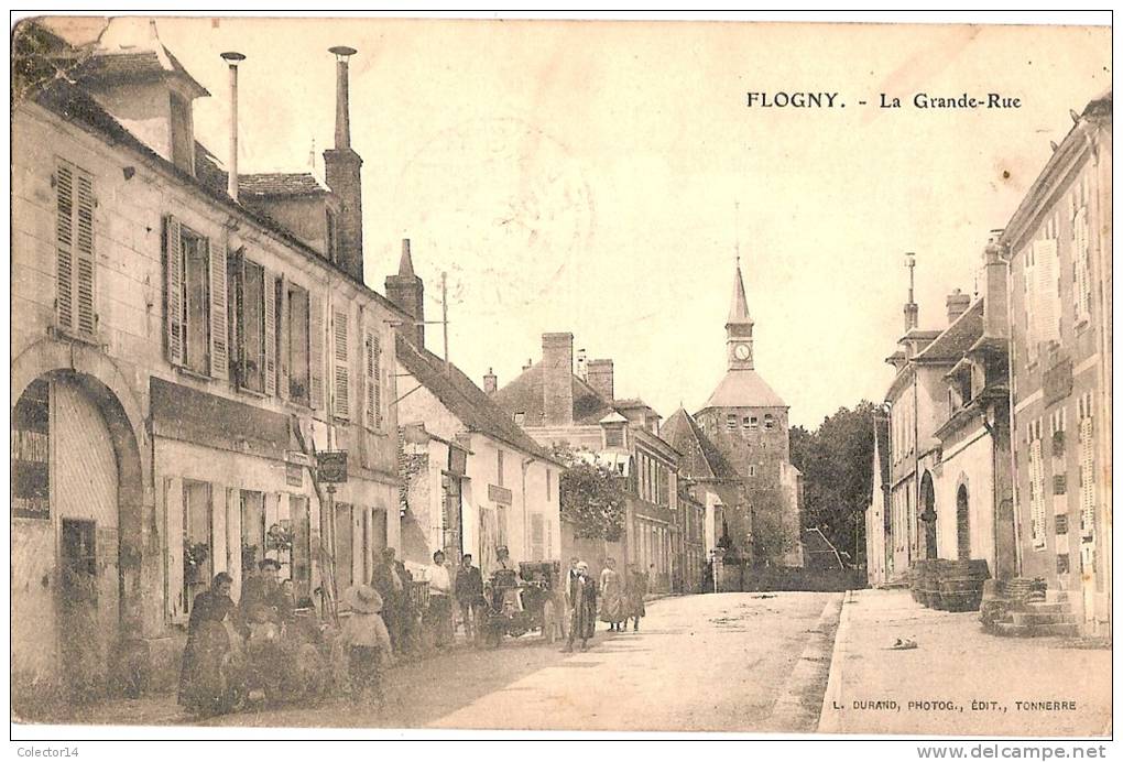 FLOGNY GRANDE RUE 1904 - Flogny La Chapelle