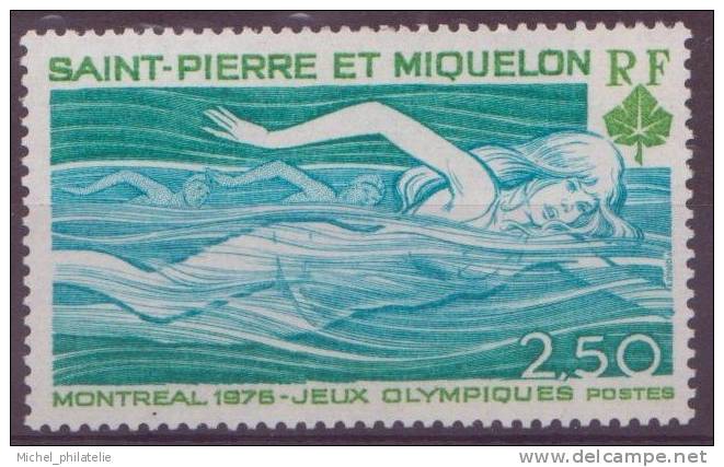 Saint-Pierre-et-Miquelon N°450 Et 451** , Neuf Sans Charniere  Jeux Olympiques De Montréal - Neufs