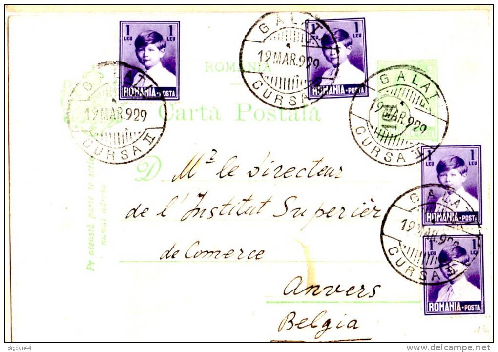 Carte Postale De Galat Pour Anvers_1929 - Poststempel (Marcophilie)