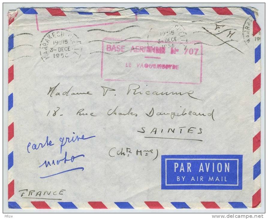 (Aviation) Correspondance pilote originaire d'Oléron. 1957 Maroc. Accident. Avis de décès.