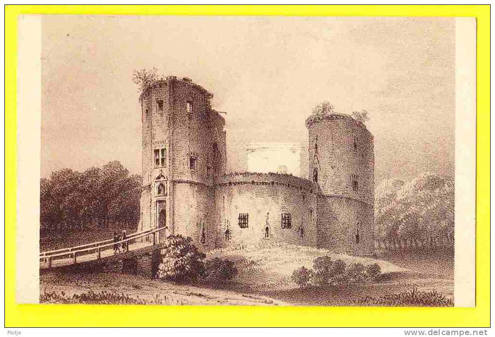 * Beersel (Vlaams Brabant - Halle - Bruxelles) * (Nels) Chateau De Beersel En 1840, Kasteel, Castle, Chateau Fort, CPA - Beersel