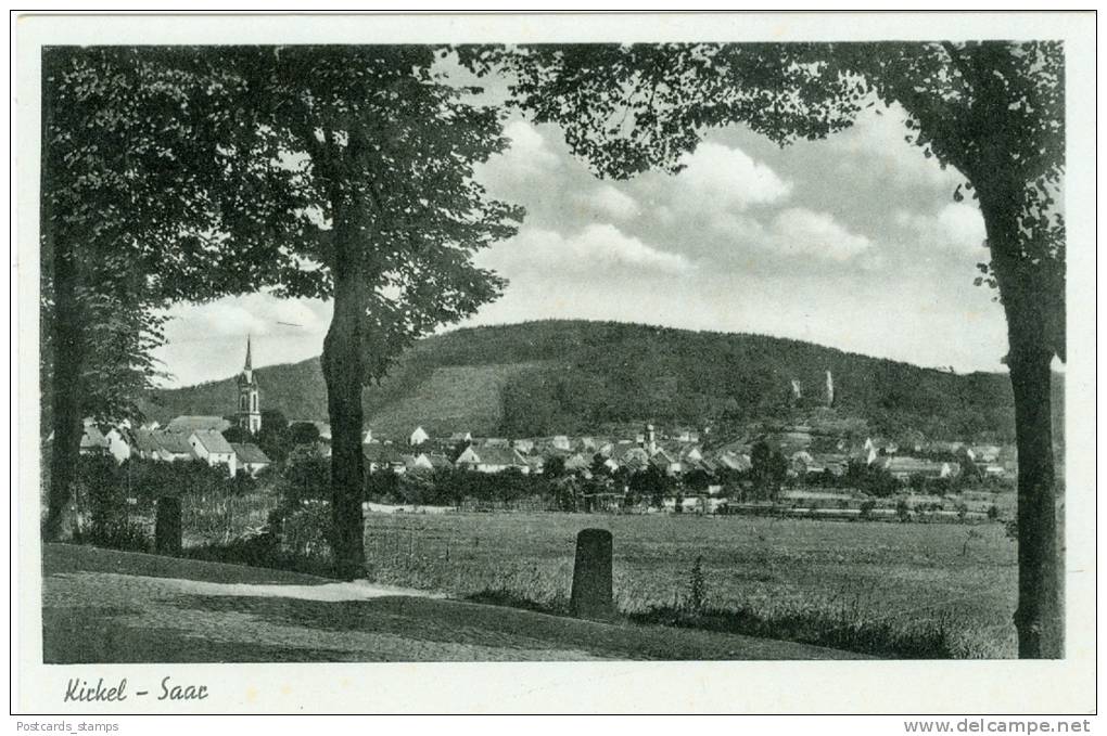 Kirkel - Saar, Gesamtansicht Mit Ruine, Um 1940/50 - Saarpfalz-Kreis
