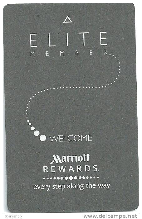 Llave Clef Hotelkarte Key Keycard HOTEL MARRIOTT REWARDS ELITE MEMBER - Etiketten Van Hotels