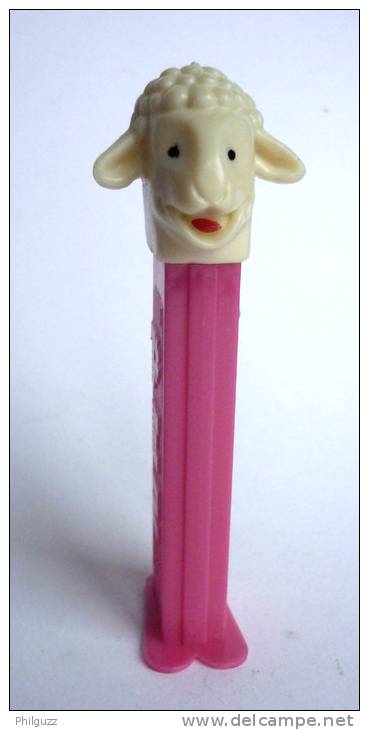 RARE PEZ AGNEAU Avec Sifflet Pied Fin Rose - LAMB With Whistles Pink Feet 80s Pied Fin - Thin Feet  3 942 683 - Pez