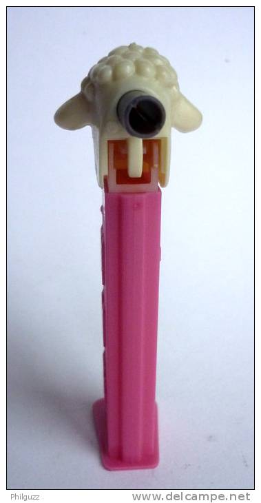 RARE PEZ AGNEAU Avec Sifflet Pied Fin Rose - LAMB With Whistles Pink Feet 80s Pied Fin - Thin Feet  3 942 683 - Pez