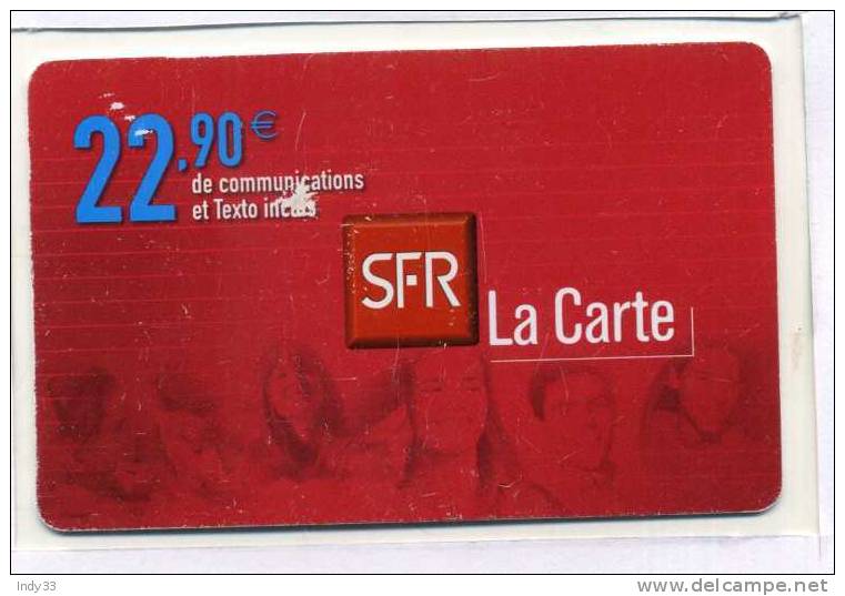 -  FRANCE TELECARTE . SFR . - Operatori Telecom