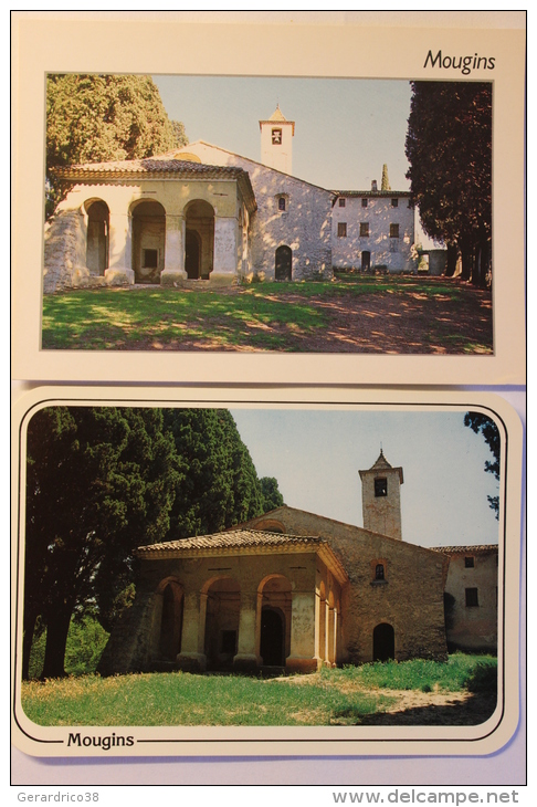 06.MOUGINS.NOTRE DAME DE VIE.LOT DE 2 CARTES - Mougins