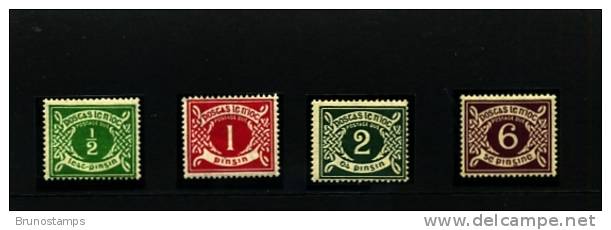 IRELAND/EIRE - 1925  DUES  SE WMK   SET   MINT NH - Strafport