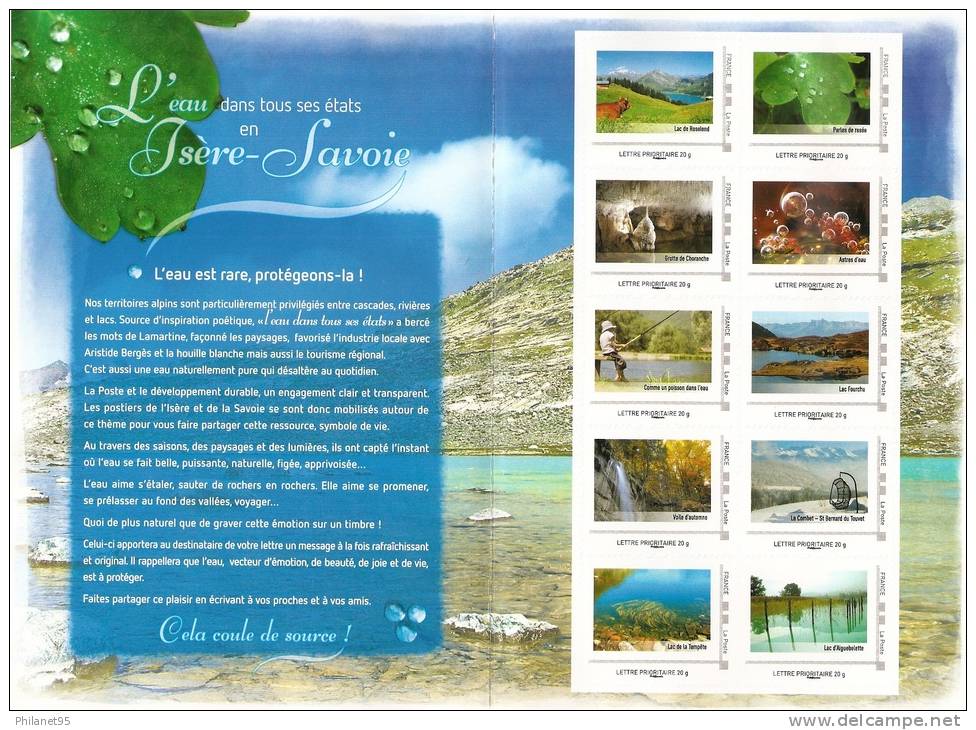 France 2012 Collector Autocollant "L´eau Dans Tous Ses états En Isère -Savoie" Neuf Sous Bister - Collectors