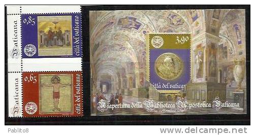 VATICANO VATIKAN VATICAN 2010 RIAPERTURA DELLA BIBLIOTECA APOSTOLICA VATICANA LIBRARY SERIE COMPLETA FULL SET MNH - Neufs