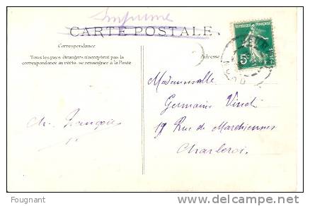 FRANCE:JEUMONT:Un Baiser De Jeumont.Carte Envoyée à Charleroi.(Belgique.)L.S. Editeur,Jeumont. - Jeumont