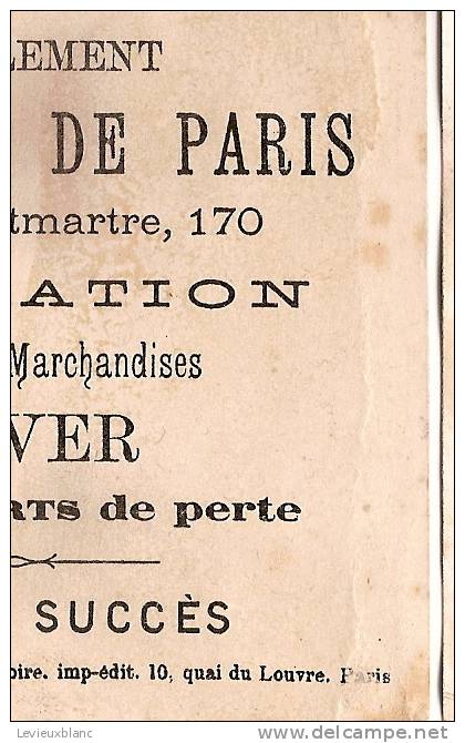 Chromo/parapluie/Fleuriste Et Parapluie/Ville De Paris/Vers 1880               IM162 - Autres & Non Classés