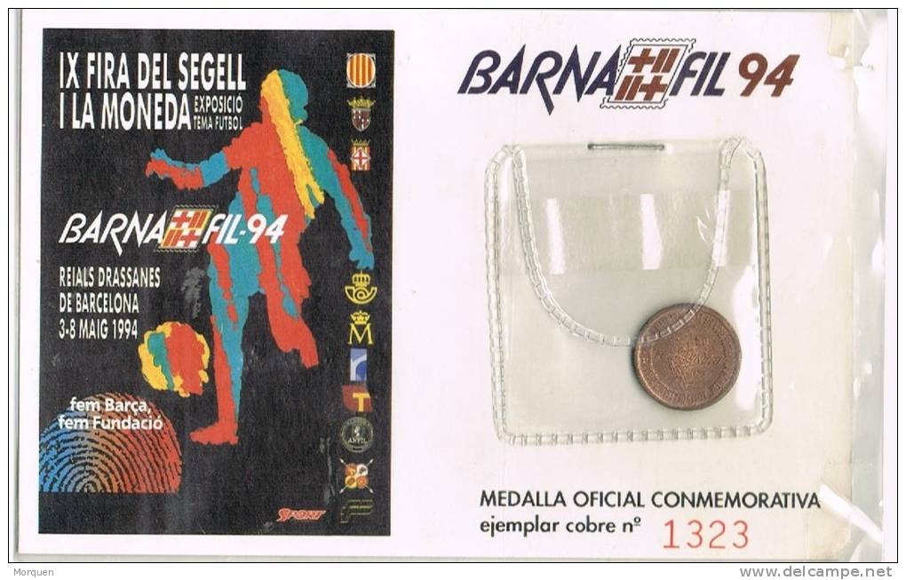 Medalla BARNAFIL 94.  Barcelona. Cobre. Futbol Barça - Autres & Non Classés