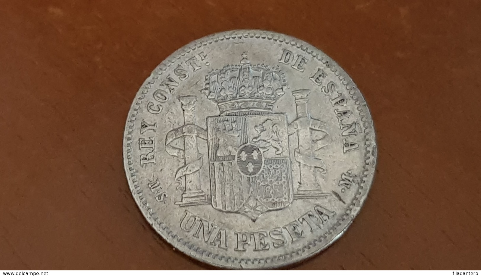 ALFONSO XII  1 PESETA PLATA 1881  *18/81      NL154 - Collections