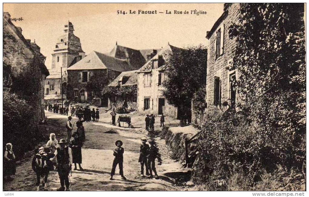 /56/  LE FAUOET  LA RUE DE L EGLISE - Faouët