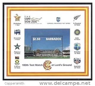 (004) Barbados  Sport / Cricket Sheet / Bf / Bloc Stamp Show ** / Mnh  Michel BL 39 - Barbados (1966-...)