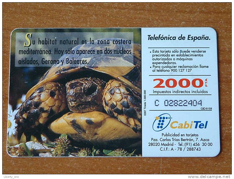 Fauna Ibéricas / Tortuga Mediterranéa ( Telefonica De Espana Cabitel ) ! - Turtles