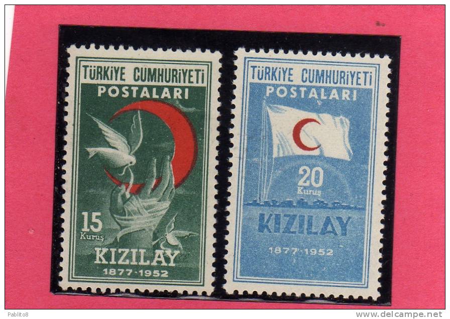 TURCHIA - TURKÍA - TURKEY 1952 CROCE ROSSA SERIE COMPLETA MNH - Unused Stamps