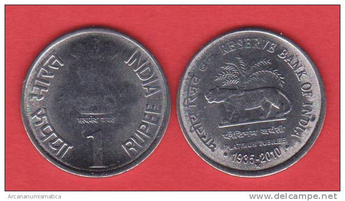 INDIA  1   RUPIA  2010   SC/UNC  "PLATINUM JUBILEE"  DL-9753 - India